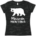 thumbnail image 3 of Inktastic Missoula, Montana White Bear Silhouette Women's T-Shirt, 3 of 5