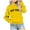 Yellow Sweatshirt for Kids _e, variant on CYMMPU Sweatshirt for Girls Graphic Letter Print Long Sleeve Shirts Oversized Hoodie Casual Loose Pullover Tops Black 11 Years