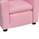 thumbnail image 4 of Sillón reclinable juvenil Benzara Nik 56 cm acolchado rosa, 4 of 5