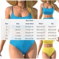 thumbnail image 4 of Blmnix High Waisted Swimsuits Swimsuit for Women Two Piece Swimsuit Tankini Bathing Suits Swimsuit Boat Neck Bathing Suit Tops for Women,S, 4 of 4