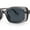 Slate Black, variant on Womens Mod Rectangle Iconic Fashion Plastic Sunglasses All Black