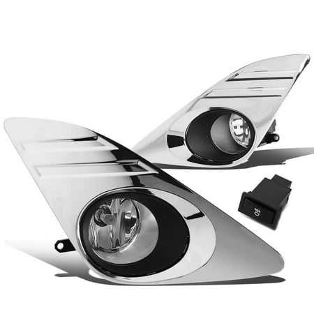 Toyota Camry 2011 Fog Light For 2012 to 2014 toyota Camry XV50 Pair Bumper Driving Fog Light / Lamp+Bezel+Switch Clear Lens Left+Right ()