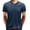 Dark Blue, variant on KIHOUT Summer Shirts For Men Clearance Casual Stylish Round Neck Short Sleeve Buttons Pullover T-Shirt Blouses Tops Deals