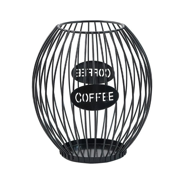 Organizador de cápsulas de café y soporte para cápsulas de espresso para encimera, sala de estar y cafetería. Negro M