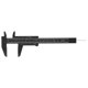 thumbnail image 1 of 150mm High Accuracy Plastic Double Rule Scale Vernier Caliper Measuring Tool 0.5mm(Black), 1 of 5