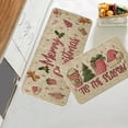 thumbnail image 2 of Christmas Kitchen Rug Tis The Season Kitchen Mat Set of 2 Xmas Winter Farmhouse Party Floor Mat for Home Kitchen Bathroom Pink Christmas Decorations - 17x27 and 17x47 Inch, 2 of 6