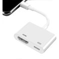 thumbnail image 1 of Adaptador Lightning a HDMI para iPhone iPad iPod, Adaptador AV Digital 1080P Convertidor de Pantalla de sincronización de Audio y Video con Puerto de Carga Lightning, Perfecto para HDTV, Monitor, Proy, 1 of 5