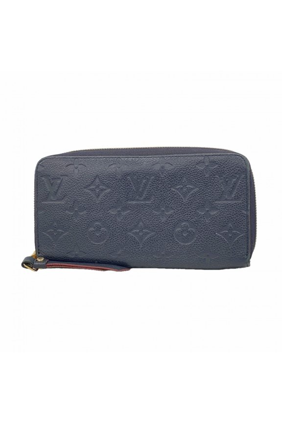 Pre-Owned Louis Vuitton Monogram Empreinte Zippy Wallet M62121 Marine Rouge (Women's)