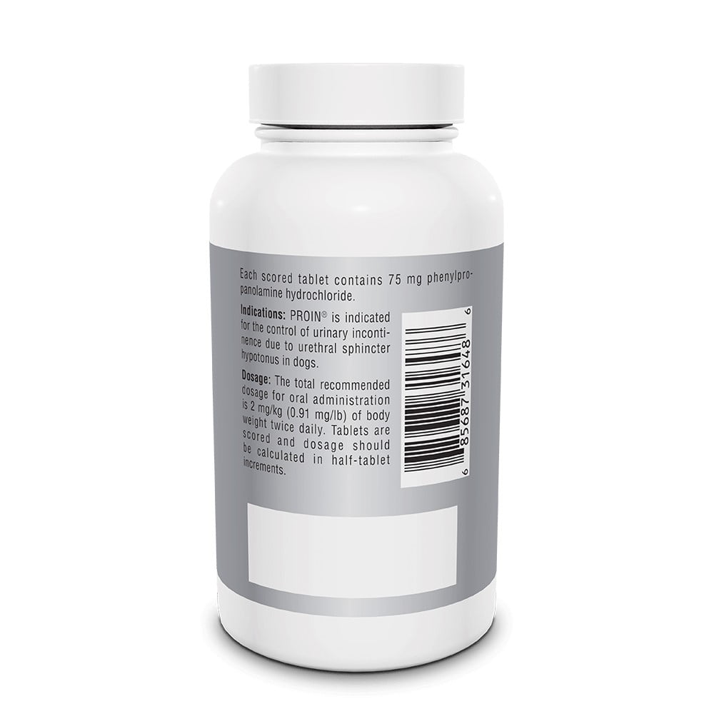 Proin (Phenylpropanolamine Hydrochloride) Chewable Tablets, 75MG