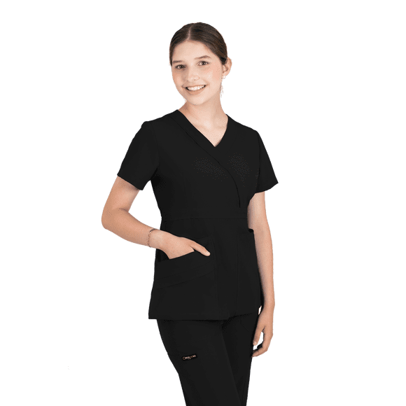 CHERLOOKS DINASTY-Uniforme Medico Antifluidos Dama Negro 3XL Cherlooks Modelo Jogger Dinasty