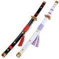 thumbnail image 5 of Elervino 31 inches Bamboo Wooden Sword Black Yama Enma, 5 of 6
