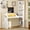 White, variant on Haooyeah Foldable Desk with Storage, Adjustable Drafting Table with Power Outlet, Blue