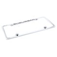 thumbnail image 4 of Chevrolet Suburban wordmark chrome plated metal license plate frame holder, 4 of 4