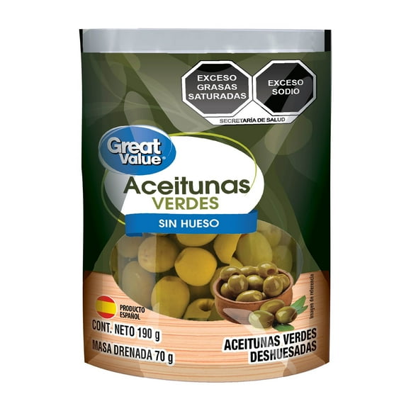Aceituna Verde GV sin Hueso 190gr