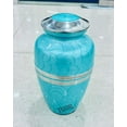 thumbnail image 4 of Light Blue Human Ashes Urn | Urn for Human and Pet | Aluminum Cremation Urns for Ashes & Mortal Remain | Urn for Human Ashes | Ashes Keepsake urn | Cinerary Urns Burial Urns | Pet Urn | Memorial Urn, 4 of 5