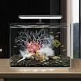 thumbnail image 4 of OULII 1 Ensemble d'Accessoires d'Aquarium en Plastique à Support Stable Base de Fond d'Aquarium Compacte Blanc, 4 of 8