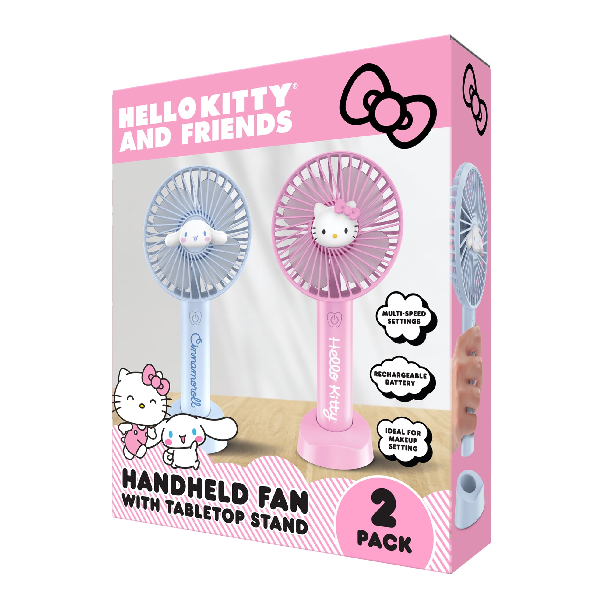 Hello Kitty 扇風機 BLR-3071K(TP) ピンク Hello Kitty 2 Pack Portable Fans - Stay Cool in Style - Pink and