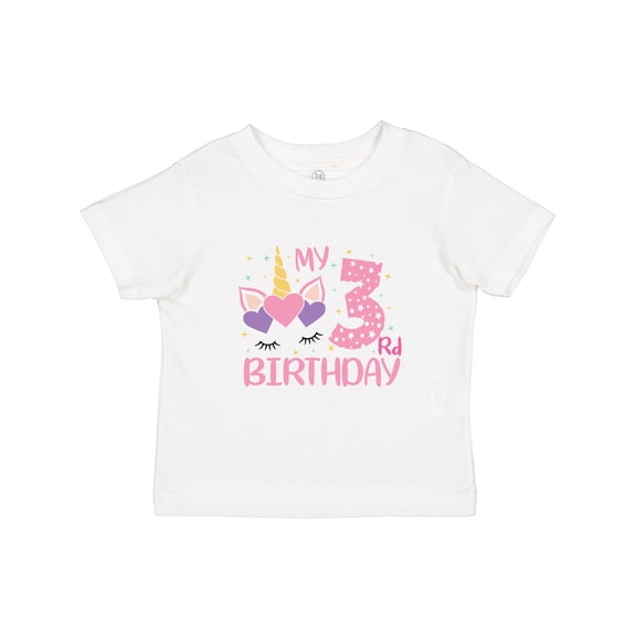 Inktastic 3rd Birthday Unicorn Girls Toddler T-Shirt