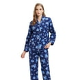 thumbnail image 4 of GLOBAL Womens Flannel Cotton Pajama Set Long PJs Flannel Loungewear Sleepwear,Size S-3XL, 4 of 6