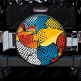 thumbnail image 2 of Pop Art avec Roues de Rechange Universelles en Polyester Abstrait pour Remorque RV SUV Camion Campeur, 2 of 5