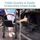thumbnail image 4 of Andador de acero Vive Mobility con asiento - Andador plegable, estrecho y con ruedas para personas mayores en espacios reducidos - Andador ligero de 4 ruedas para adultos, fácil de manejar, con espaci, 4 of 5