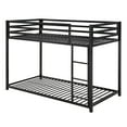 thumbnail image 3 of Weston Home Kids Metal Twin over Twin Modern Metal Bunk Bed with Ladder, Black, 3 of 9