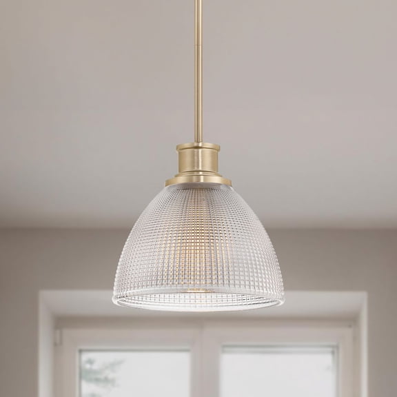 Possini Euro Design Possini Euro Meredith 10"W Brass and Vintage Glass Mini Pendant Light