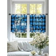 thumbnail image 4 of Blue Truck Sheer Curtains 45 inches Long, Winter Snowman Merry Christmas Tree Plaid Light Filtering Sheer Window Curtains Rod Pocket Voile Drapes for Bedroom Living Room, 2 Panels 52"W x 45"L, 4 of 7