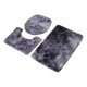 thumbnail image 2 of Juego de alfombrillas de baño de 3 piezas para baño con tapa de inodoro Alfombra de contorno Absorbente de agua Juego de alfombras de baño antidesliza Gris Soledad Alfombra de baño, 2 of 9