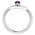 thumbnail image 1 of Anillo HUOGUO Creative Minimalista Geométrico con Diamante Morado, 1 of 3