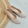 thumbnail image 6 of Ataiwee Women's Wide Width Flat Shoes, Plus Size Casual Pointy Toe Slip on Wide Ballet Shoes., 6 of 8