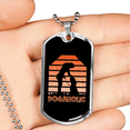 thumbnail image 2 of Dogaholic Necklace Stainless Steel or 18k Gold Dog Tag 24" Chain, 2 of 8