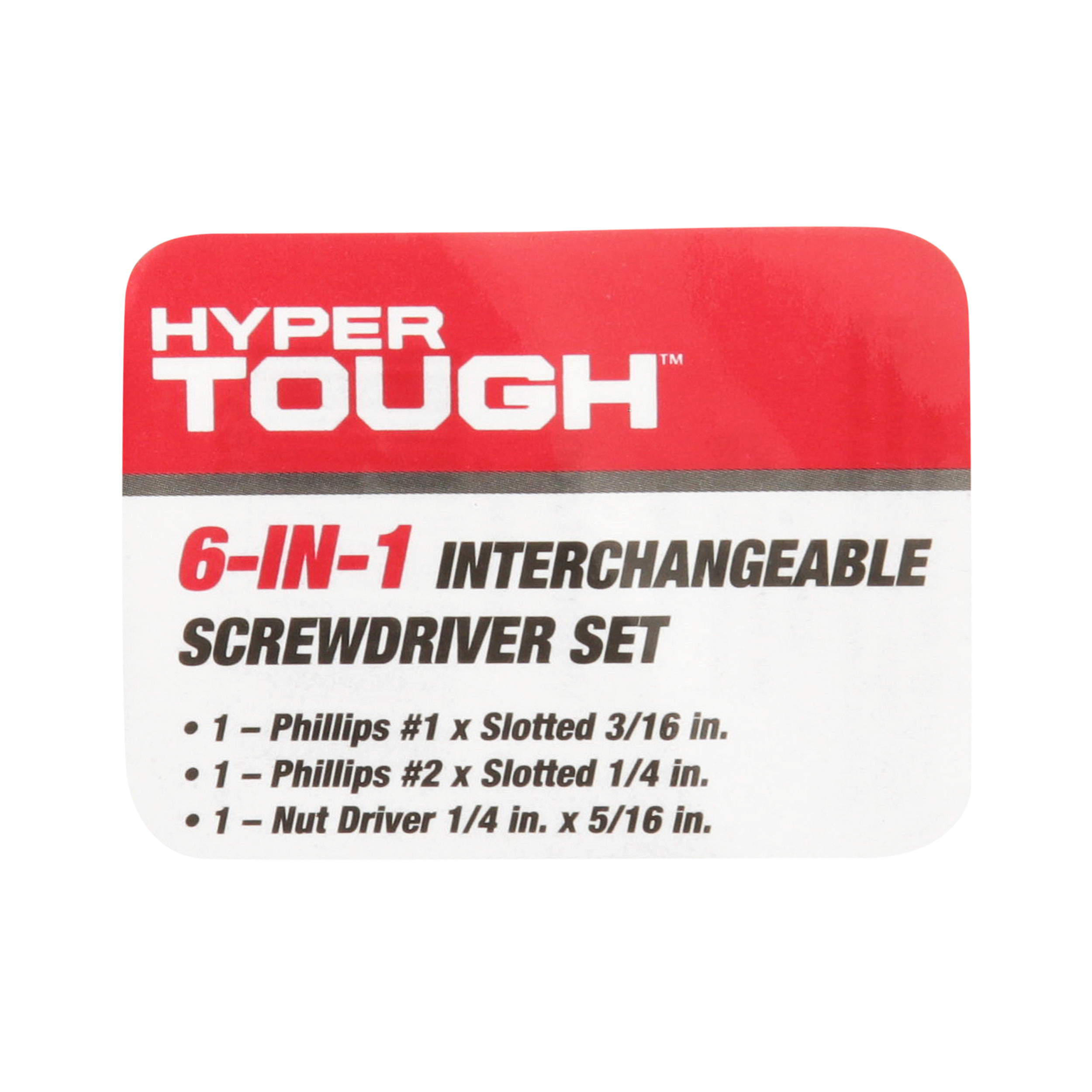 Non Branded 6-In-1 Interchangeable Philips and Slotted Screwdriver
