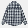 thumbnail image 3 of LEBONYARD Mens Jackets Lightweight,T-Shirts for Men Graphic,Men's Casual Personality Checkered Printing Button Lapel Fashion Long Sleeve Cardigan Shirt. Navy XL, 3 of 3