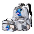 thumbnail image 4 of 2pcs Stitch Prints Girls Boys Kids Backpack with Lunch Bag Rucksack Casual Student Teenagers School Bags for Women Sets, 4 of 4