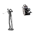 thumbnail image 6 of Dualoai Golfing Camera Resin Figurine Modern Golfer Sculpture Unique Decorative Ornament for Shelf Clubhouse Bar Family Friends Farmhouse Cabinets, 6 of 8