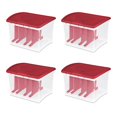 thumbnail image 1 of Sterilite Clear Christmas Light and Garland Holiday Storage Container (4 Pack), 1 of 6