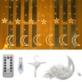 thumbnail image 3 of Fuchsun Led Outdoor&Indoor Curtain String Light 138 Led Moon Hanging Light with 8 Lighting Modes USB (Warm White ), 3 of 6