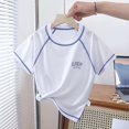thumbnail image 2 of Kovlvoll Baby Boys Clothes Summer Tops Crew Neck Lightweight Comfy Workout Running Short Sleeve T-Shirts, 2 of 3