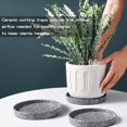 thumbnail image 4 of Round 4 Inch Ceramic Plant Saucer Drip Tray Set of 2 for Indoor Small Flower Pots Home Garden Outdoor Flower Plant Pot,Gold Saucers, 4 of 14