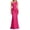 Red, variant on Women’s Asymmetric One Shoulder Ruched Satin Maxi Dress, Slim Fit Mermaid Long Gown, Elegant Evening Cocktail Wedding Guest Party Dress with Soft Glossy Fabric Blue XS