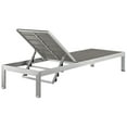 thumbnail image 3 of Silver Gray Shore Outdoor Patio Aluminum Chaise EEI-2247-SLV-GRY, 3 of 4