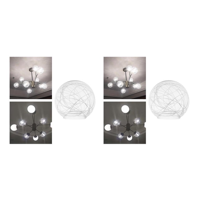 Billuyoard Vintage Industrial Pendant Glass Light Lamp Lamp Hanging Globe Ceiling Shade D Type2 NO2