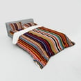 thumbnail image 3 of Ambesonne Abstract Bedding Set 3 Pcs, Vibrant Colors Striped, Twin XL, Multicolor, 3 of 3