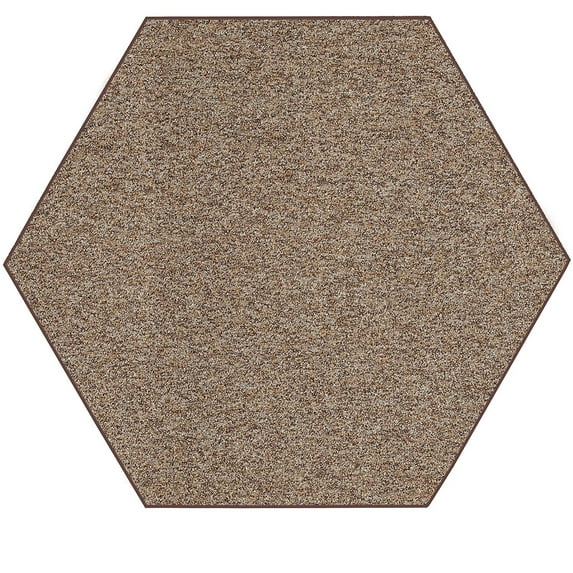 Furnish My Place Outdoor Area Rug – 5 ft, Hexagon, Ivory Tan, Floor Rug for Patios, Garden, Decks, Wedding Tents| Home Decor Turf