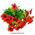 thumbnail image 2 of Yuarrent 8 piezas de decoración de flores artificiales duraderas para decoración de fiestas, decoración del hogar, flores artificiales para Decoración Atardecer rojo, 2 of 6