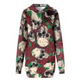 thumbnail image 3 of Sudadera con capucha de manga larga con capucha para mujer Vestidos con estampado floral de calavera de bolsillo Fridja  nbo103, 3 of 5