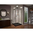 thumbnail image 2 of Cornerview 42 Inch D x 42 Inch W x 74-3/4 Inch H Framed Sliding Shower Enclosure with Corner Drain Shower Base, 2 of 11