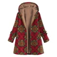 thumbnail image 1 of Sudaderas con capucha largas para mujer Abrigos Túnica Chaquetas de algodón de invierno Sudadera informal de punto Sudaderas con cremallera de gran tamaño Pompotops qwe14960, 1 of 5