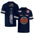 thumbnail image 3 of Evdexr 250 Year American Anniversary Shirts for Men Crew Neck Short Sleeve United States 250th Anniversary Graphic Tees Red White Blue Usa Star Stripes Liberty Independence Shirt Navy 3XL, 3 of 5